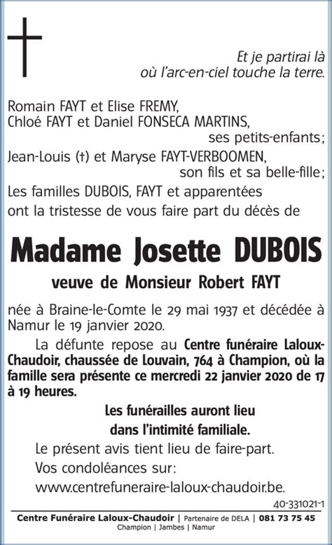 Josette Dubois Inmemoriam