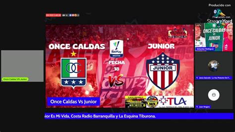 Once Caldas Vs Junior En Vivo Fecha Liga I