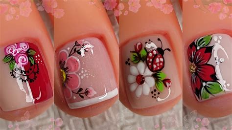 DiseÑos De UÑas Faciles Para Practicar 4 Modelos De Uñas Para Pies 🦶