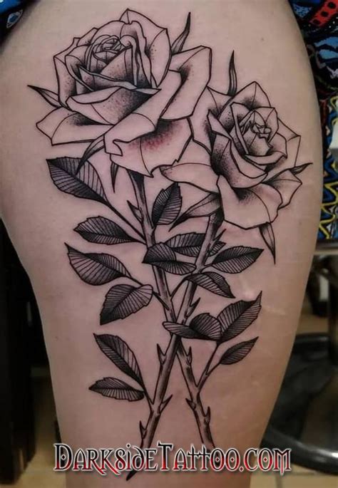 Black And Gray Roses Tattoo By Marissa Falanga Tattoonow