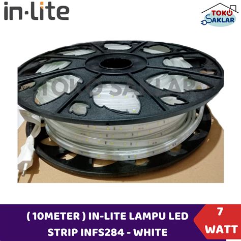 10meter Inlite Lampu Led Strip Ac 220V IP65 7w INFS284 Soket