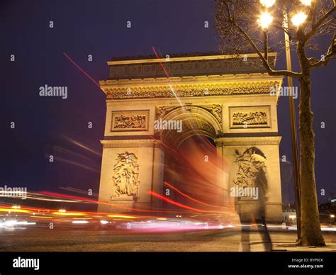 Night Paris France Arch Hi Res Stock Photography And Images Alamy