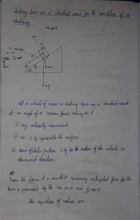 Derive The Expression For Maximum Speed Of Vehicle On A Banked Road