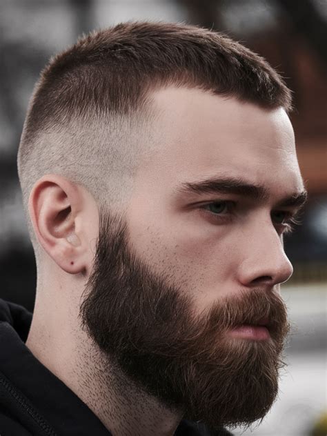 buzz cut  men   ideas  beard fade short  curly
