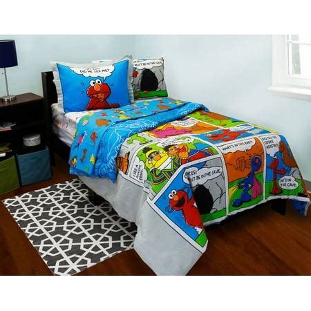 Sesame Street Full Bedding Set Elmo Comic Strip Bedding - Walmart.com ...