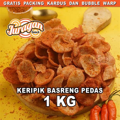 Jual Keripik Basreng Pedas Kg Snack Kiloan Makanan Ringan Jajanan