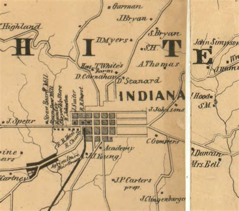 Indiana County Pennsylvania 1856 Old Wall Map With Homeowner Etsy