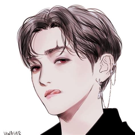 백현 BAEKHYUN EXO 화채 HWACHE Baekhyun fanart Exo fan art Anime art