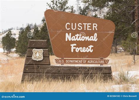 Landwirtschaftsministerium Custer National Forests US Zeichen