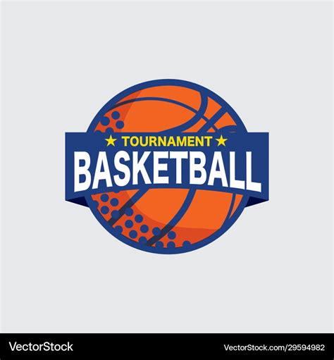 Basketball tournament logo Royalty Free Vector Image