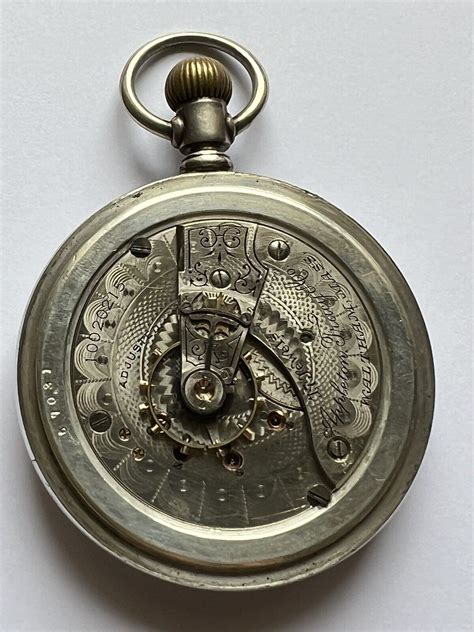 Antique Aww Co Waltham Mass Sterling Silver Pocket Watch Ebay