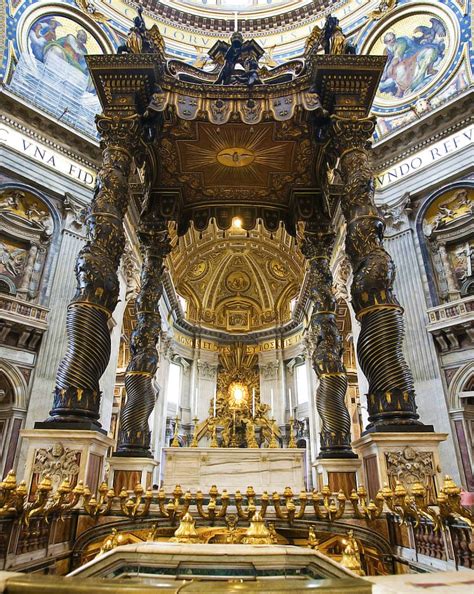 Gian Lorenzo Bernini Baldaquino De San Pedro Ciudad Del Vaticano