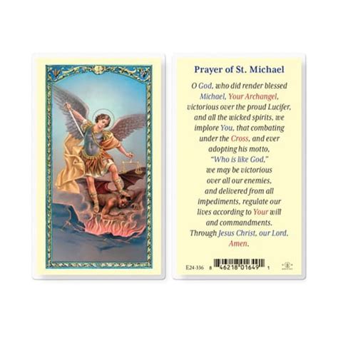 St Michael Archangel Prayer Card The Catholic Company