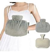 Amazon Hot Water Bottle Rubber With Soft Cover 2 Liter Hot Water Bag For Cramps Pain