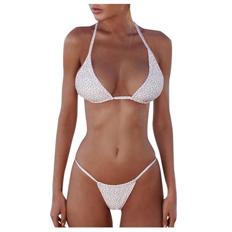 SZXZYGS Womens Swimsuits Plus Size Women Bandeau Bandage Bikini Set