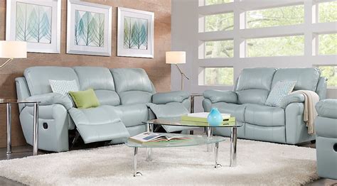 Aqua Leather Sofa