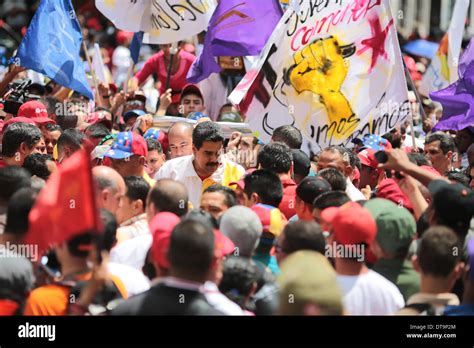 Caracas 12th Feb 2014 Image Provided By Venezuelas Presidency Shows Venezuelan President