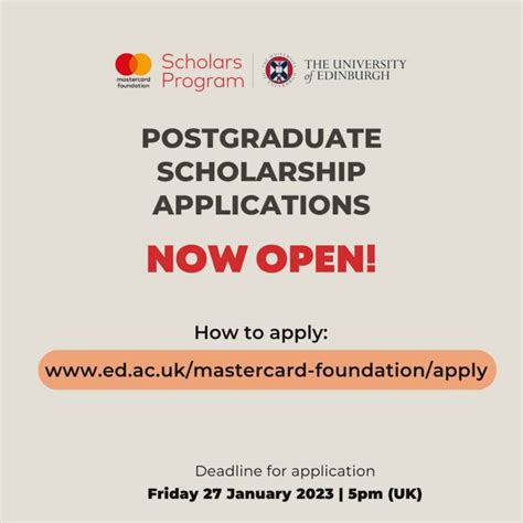 2023 Fully Funded University Of Edinburgh Mastercard Foundation