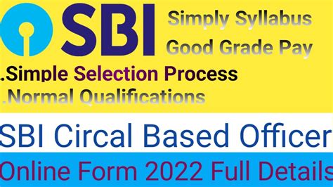 SBI Circle Based Officer Recruitment 2022 SBI CBO Notification