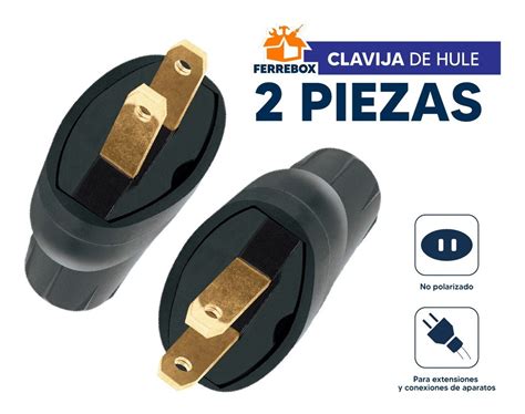 Clavija De Hule Bolsa Con 2 Pzas Volteck Volteck 46122 FERREBOX