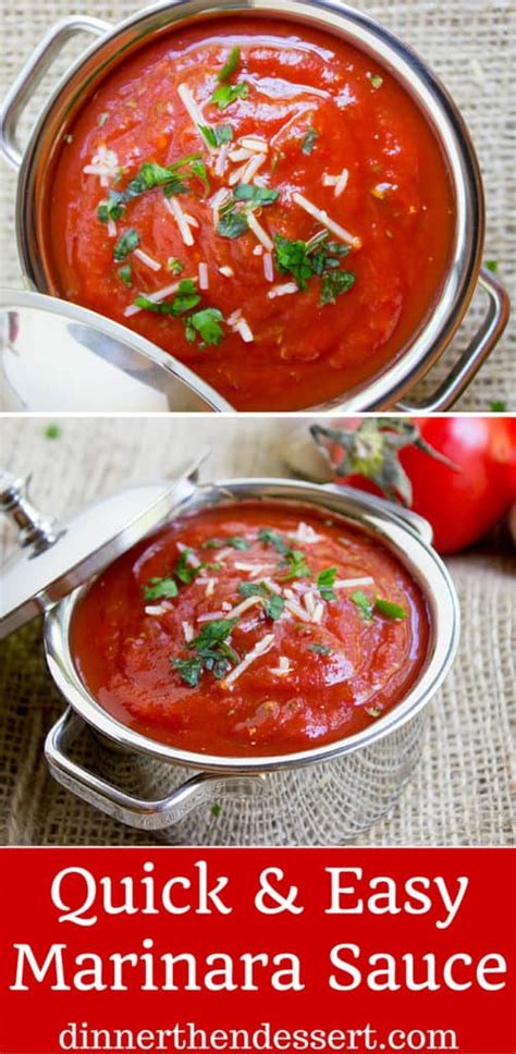 Quick And Easy Marinara Sauce Dinner Then Dessert