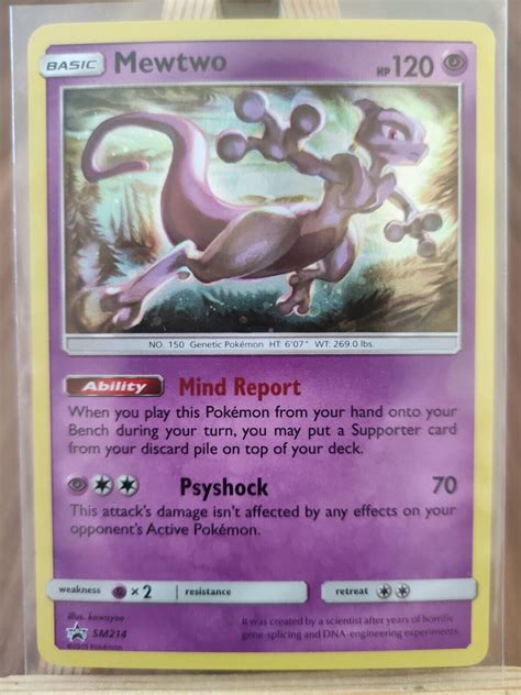 Mavin Mewtwo SM214 Hidden Fates Holo Ultra Rare Black Star Promo