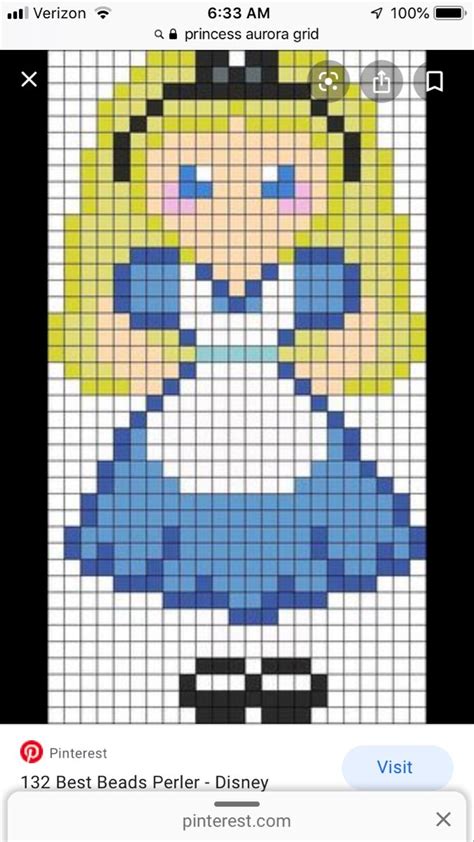 Alice Perler Bead Pattern Perler Bead Patterns Pixel Art Pattern