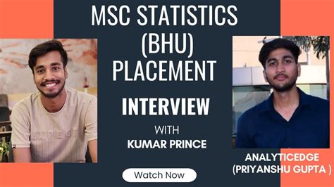 Bhu MSc Statistics Placement Interview Bhu Statistics Placements