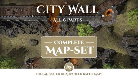 Animated Battlemap City Wall Complete Map Set Dungeon And Dragons