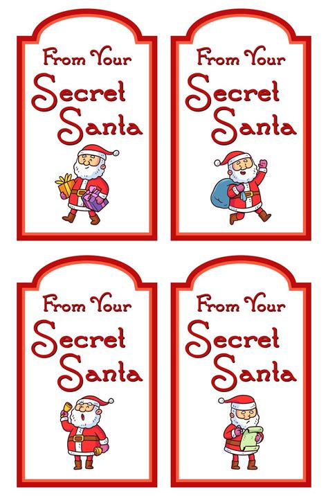 Funny Secret Santa Labels Free Printable - Printable Free Templates