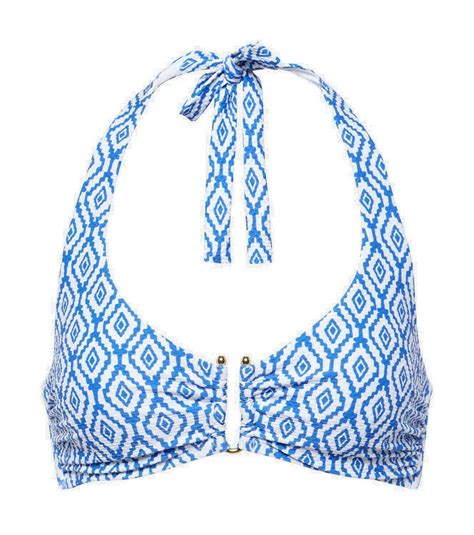 Heidi Klein Sardinia Printed Halterneck Bikini Top Heidi Klein