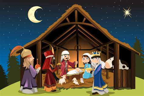 Birth of Jesus Christ Cartoon Vector Images (over 1,000)