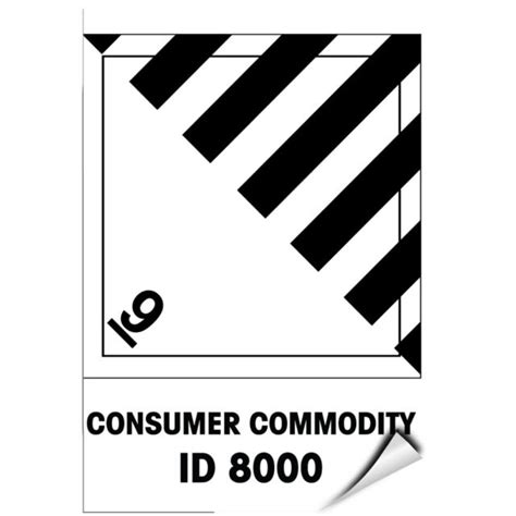 Consumer Commodity Id 8000 Hazard Sign LABEL DECAL STICKER EBay