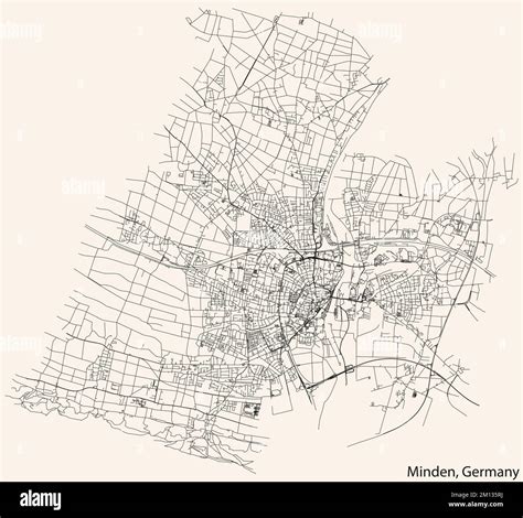 Street roads map of MINDEN, GERMANY Stock Vector Image & Art - Alamy