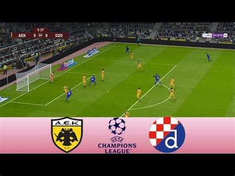 Dinamo Zagreb Vs Aek Atena U Ivo Danas Liga Prvaka Puna Utakmica