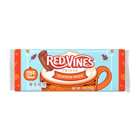 Red Vines Pumpkin Spice Twists Halloween Candy 4oz Tray