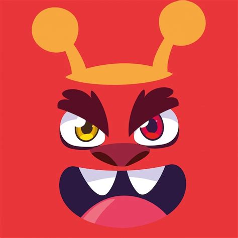 Premium Vector | Red monster cartoon