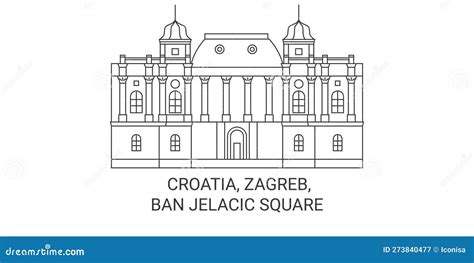 Croatia Zagreb Capital City Pinned On Political Map Stock