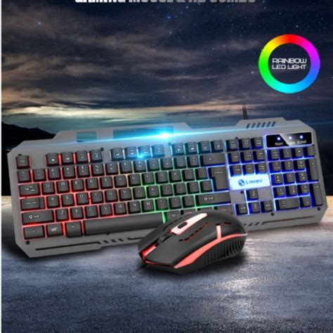 Kit De Teclado E Mouse Gamer A Portugu S Brasil De Cor Preto