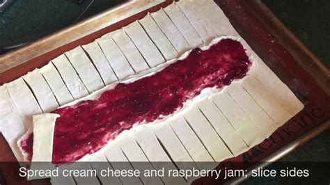 Raspberry Cream Cheese Strudel YouTube