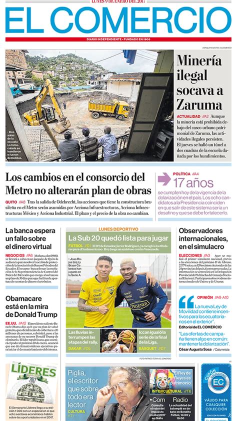 El Comercio Ecuador Lunes 09 De Enero De 2017 Infobae