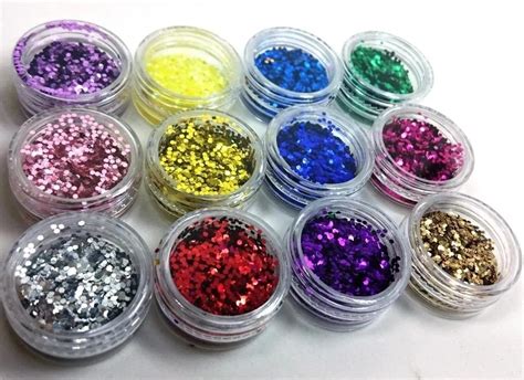 Kit Potinhos Glitter Brilho Purpurina Para Unhas