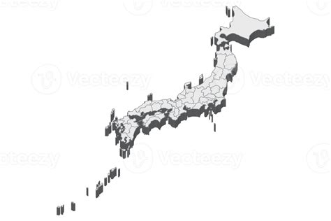 3d Map Illustration Of Japan 12025078 Png