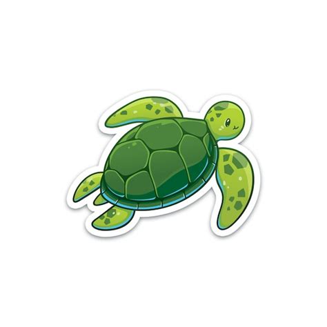 Sea Turtle Sticker Sea Animal Stickers Waterproof Vinyl Etsy