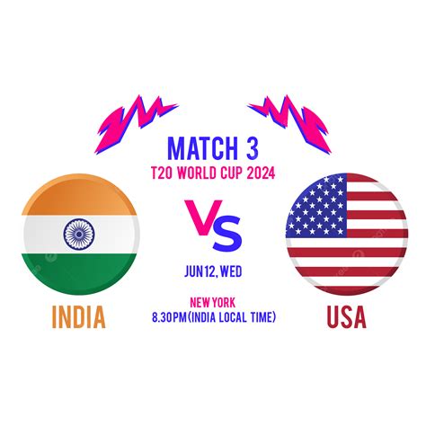 Match 3 Schdule For Team India In T20 World Cup 2024 Vector T20 World Cup 2024 T20 World Cup