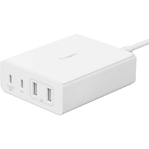 Belkin Boostcharge Pro 4 Port Gan Charger 108w Fast Battery Charging 108w 4 Usb 2x Usb2x