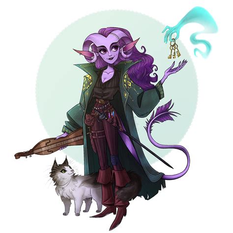 [OC] Commissioned my arcane trickster rogue who pretends to be a bard ...