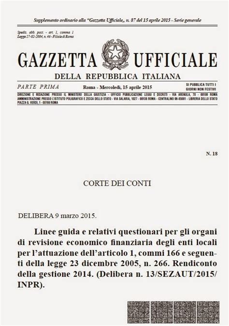 Franco Brugnola Le Linee Guida Della Corte Dei Conti Per La Relazione