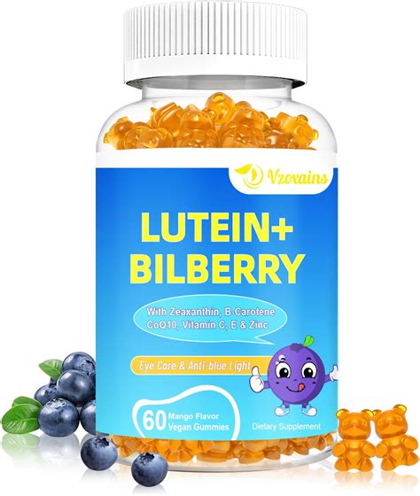 Amazon 20mg Lutein Zeaxanthin Gummies With Bilberry Astaxanthin