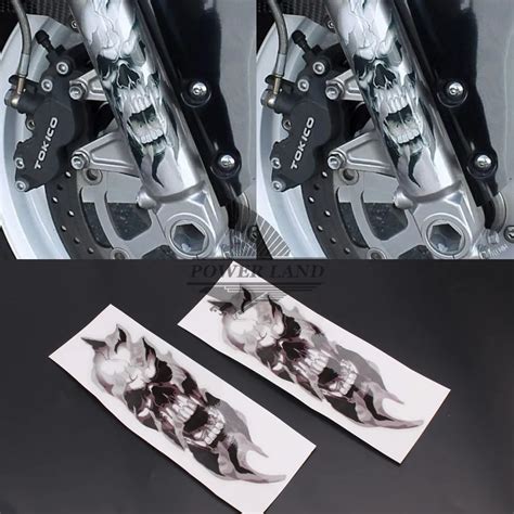 Car Body Sticker Motorcycles Front Fork Skull Decals Graphic Sticker Universal For Car Truck